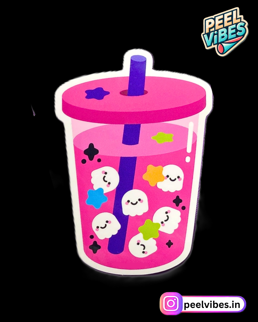 Ghost Bubble Drink Sticker