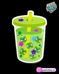 Frog Bubble Drink Sticker