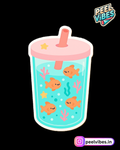 Aquarium Bubble Drink Sticker