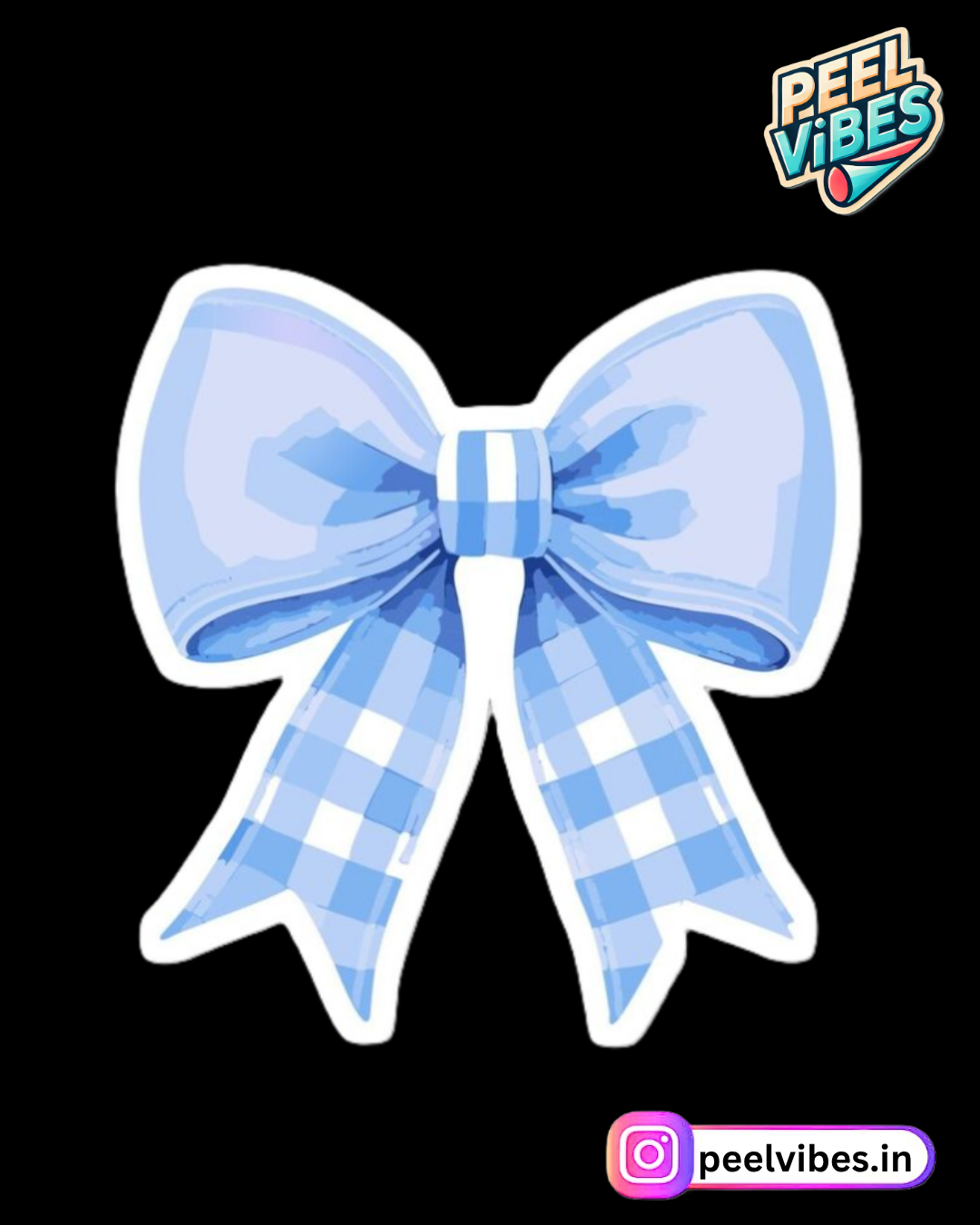 Blue Bow Sticker