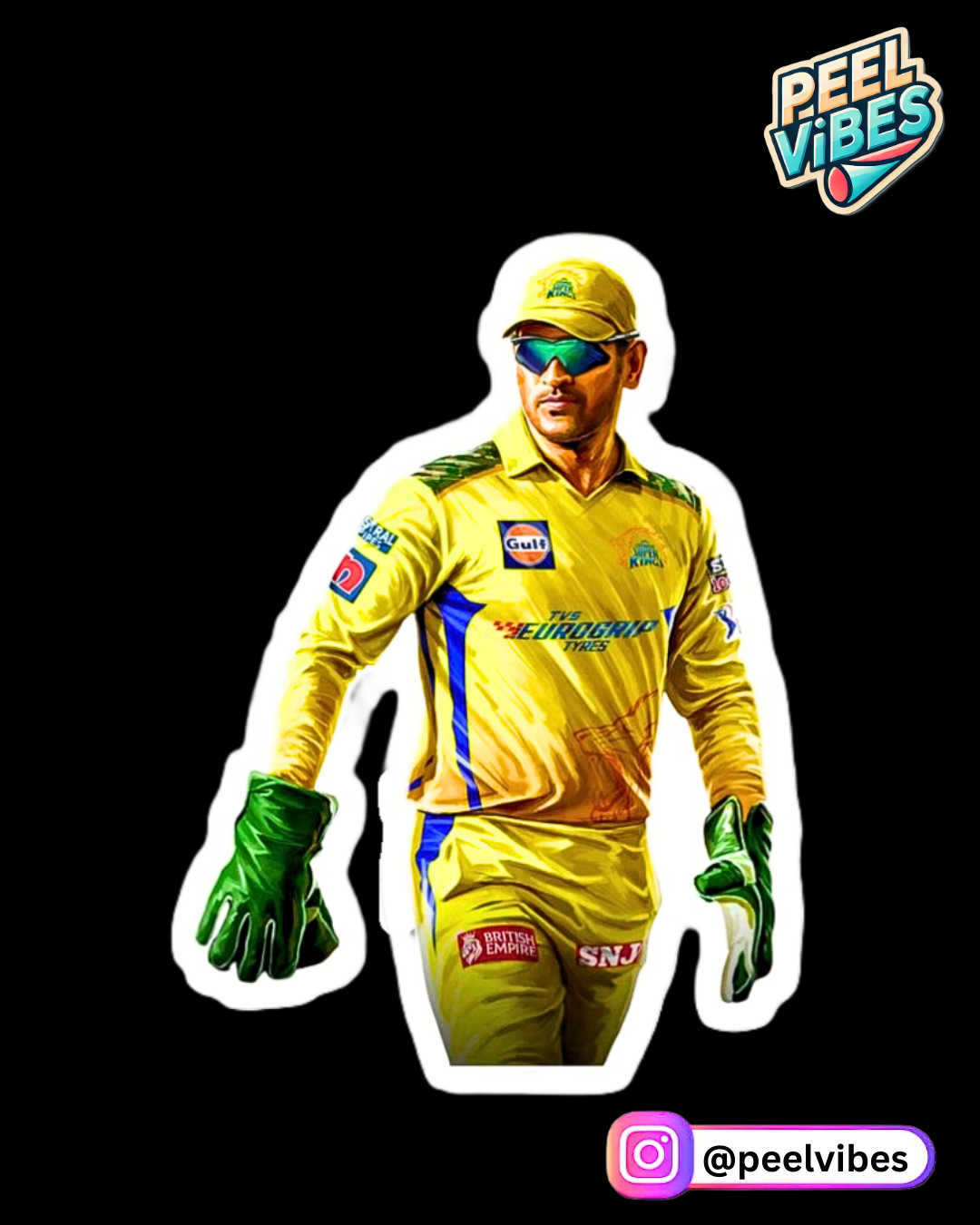 Dhoni Sticker Pack of 5