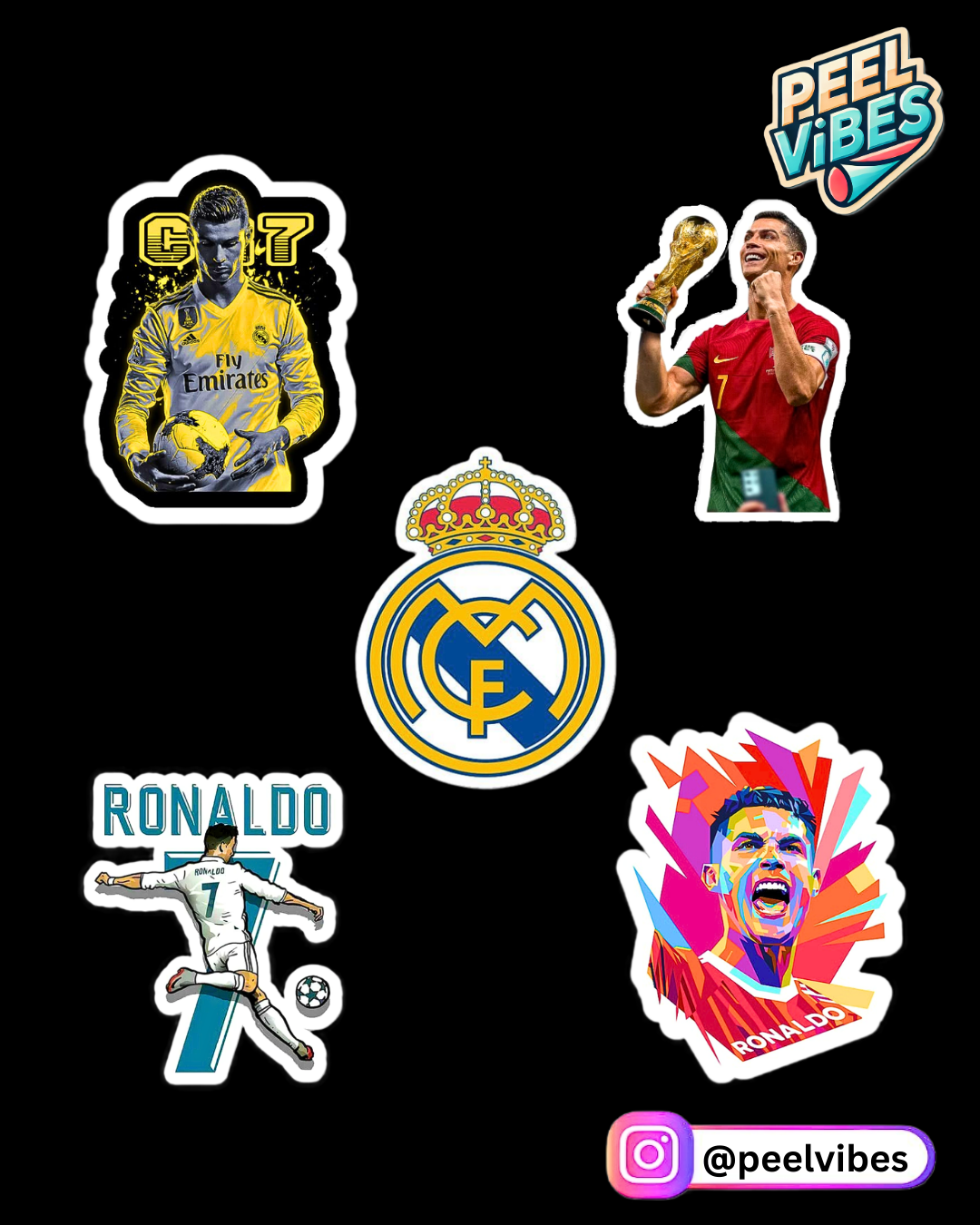 Ronaldo Sticker Pack of 5